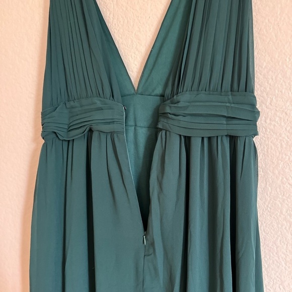 NWOT Heavenly Hues Forest Green Maxi Dress Gown - Picture 6 of 7